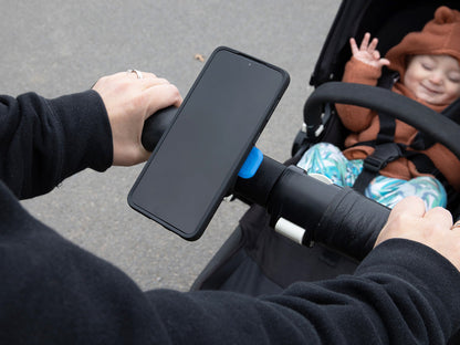 secure samsung galaxy onto pram or stroller