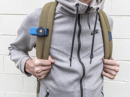 Utility clip attached to a back pack