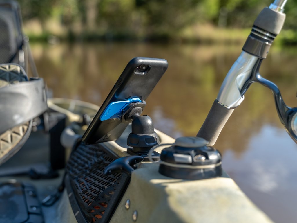 securely attach smartphone to boat while fishing