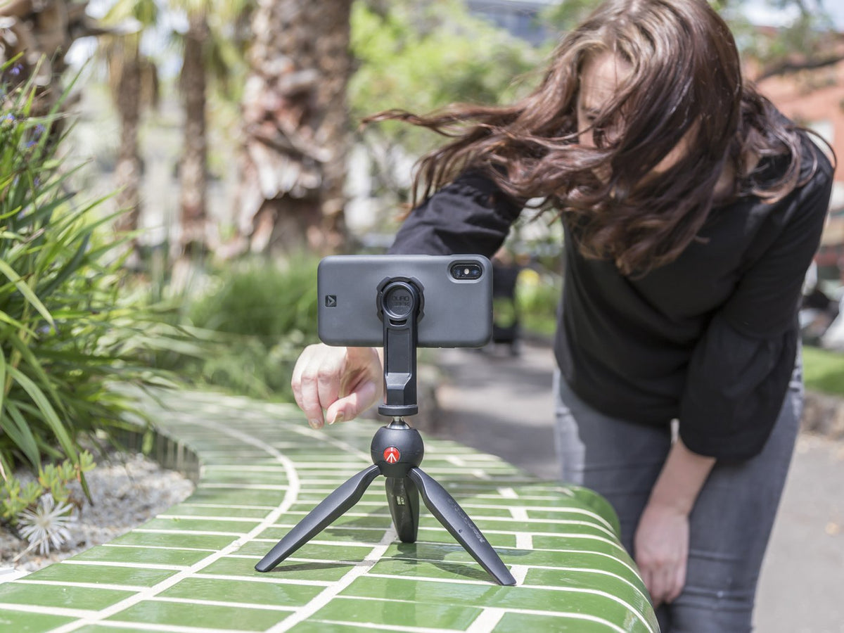 still photos with quad lock tripod adaptor