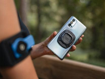 Quad Lock Universal Adaptor on Oppo phone ready to mount on Quad Lock running/sports armband