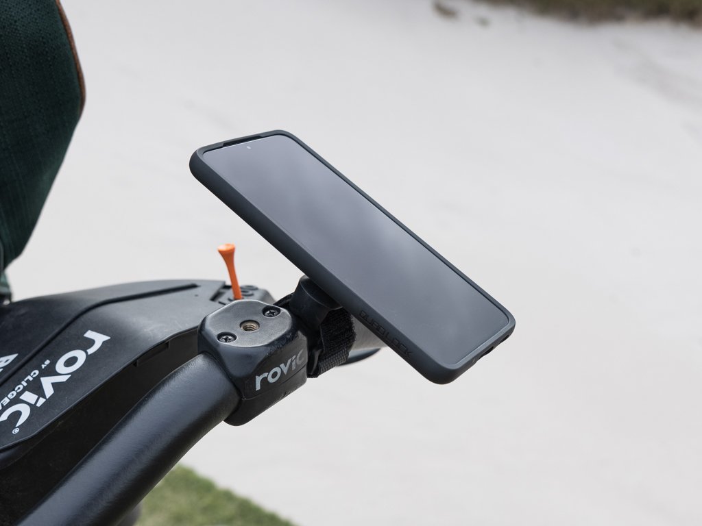 attach smartphone to golf buggy