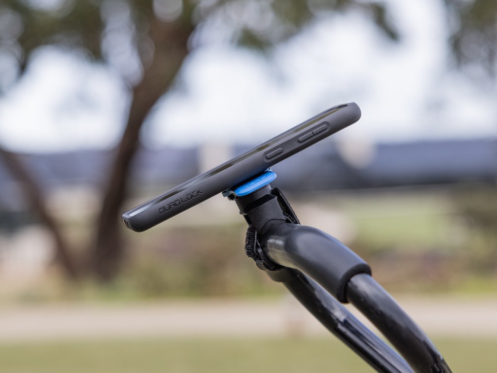 side on view of quad lock quick release strap mount for golf cart and buggy