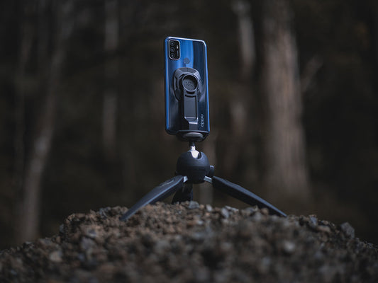 oppo smartphone with quad lock universal adaptor and tripod