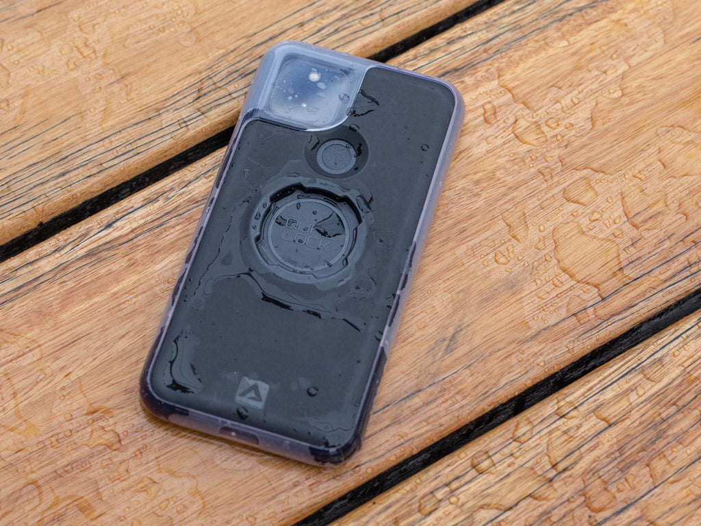 quad lock case and poncho protecting pixel 5 camera