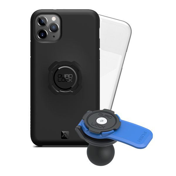 iphone 11 pro max with poncho ball adaptor kit for motorcycles