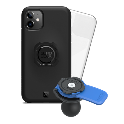 iphone 11 with poncho ball adaptor kit for motorcycles
